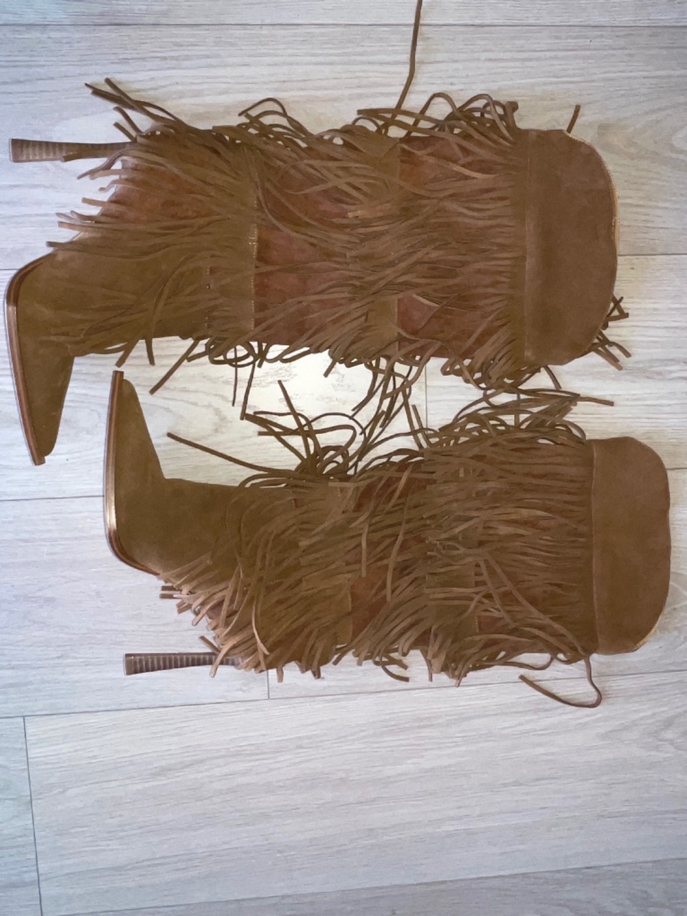 STEVE MADDEN -  KINZEE FRINGE CHESTNUT SUEDE - Picture 4 of 10